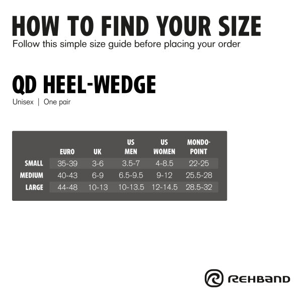 Rehband - Indlægssåler QD Heel wedge - Black
