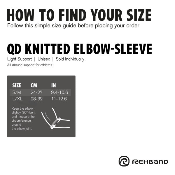 Rehband - QD Knitted Elbow Sleeve - Grey