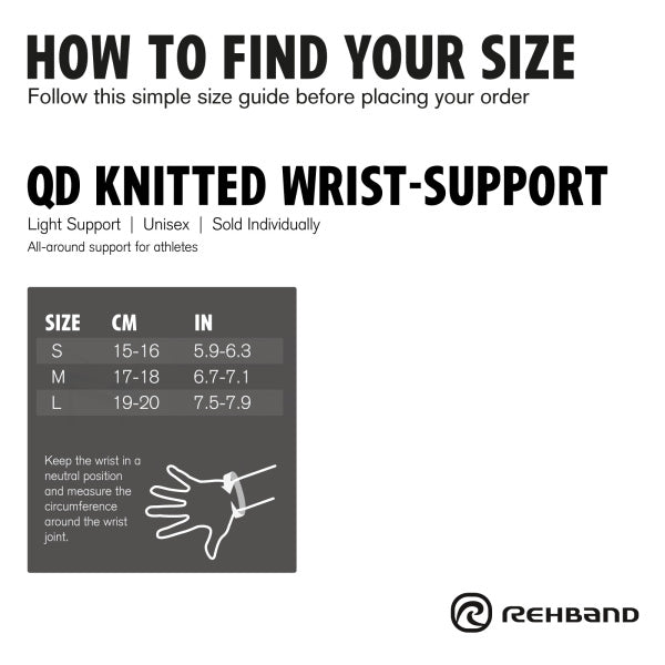 Rehband - QD Wrist & Thumb Support 1.5mm - Black