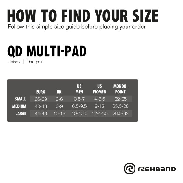 Rehband - Indlægssåler QD Multi pad - Black