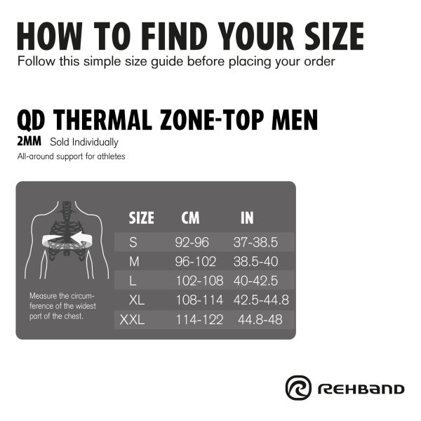Rehband - QD Thermal Zone Top Men - Black