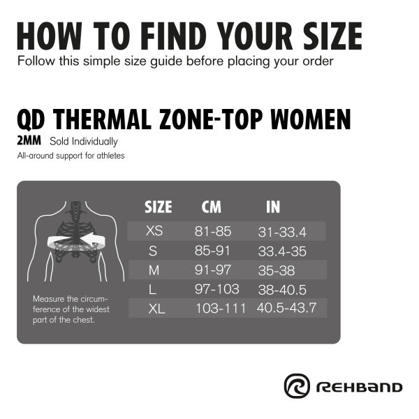 Rehband - QD Thermal Zone Top Women - Black