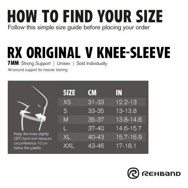 Rehband - RX Original V Knee Sleeve 7mm - Blue