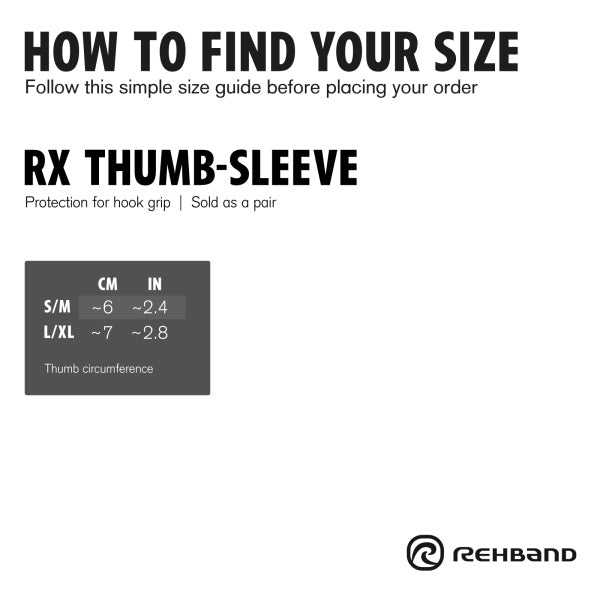 Rehband - RX Thumb Sleeve 1.5mm Pair - Black