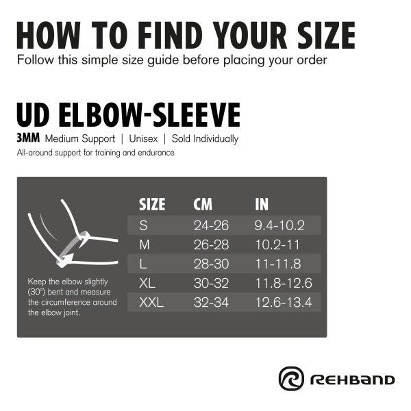 Rehband - UD Tennis Elbow Sleeve 3mm - Black