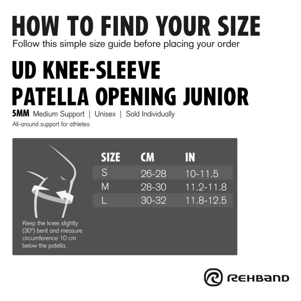 Rehband - UD Knee Sleeve Patella Open Jr 5mm - Black