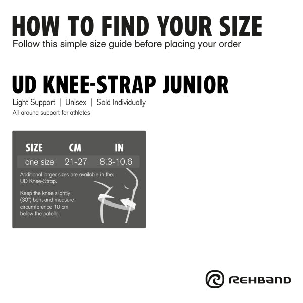 Rehband - UD Knee Strap Black Jr - Black