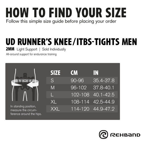 Rehband - UD Runners Knee ITBS Tights Men - Black