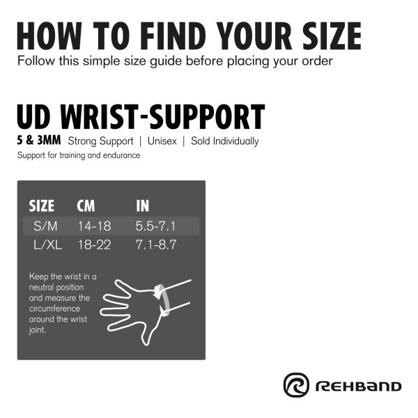 Rehband - UD Wrist Brace 5mm - Black