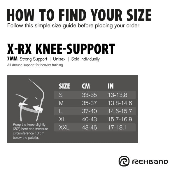 Rehband - X RX Knee Support 7mm - Black
