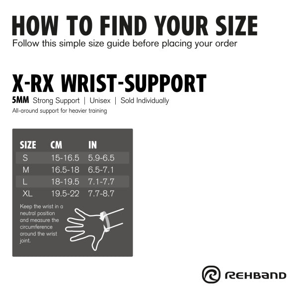 Rehband - X RX Wrist Support 5mm - Black