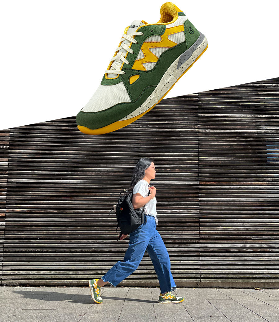 Joe Nimble Sneaker Addict dame, grøn/gul (4)