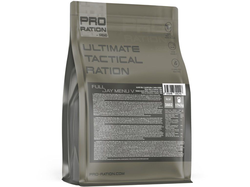 Pro-ration Ultimate Tactical Ration dagsration Menu V, grå pose