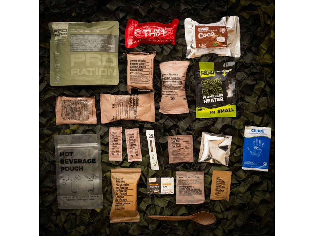 Pro-ration Ultimate Tactical Ration halv dagsration Menu II, grå pose (2)