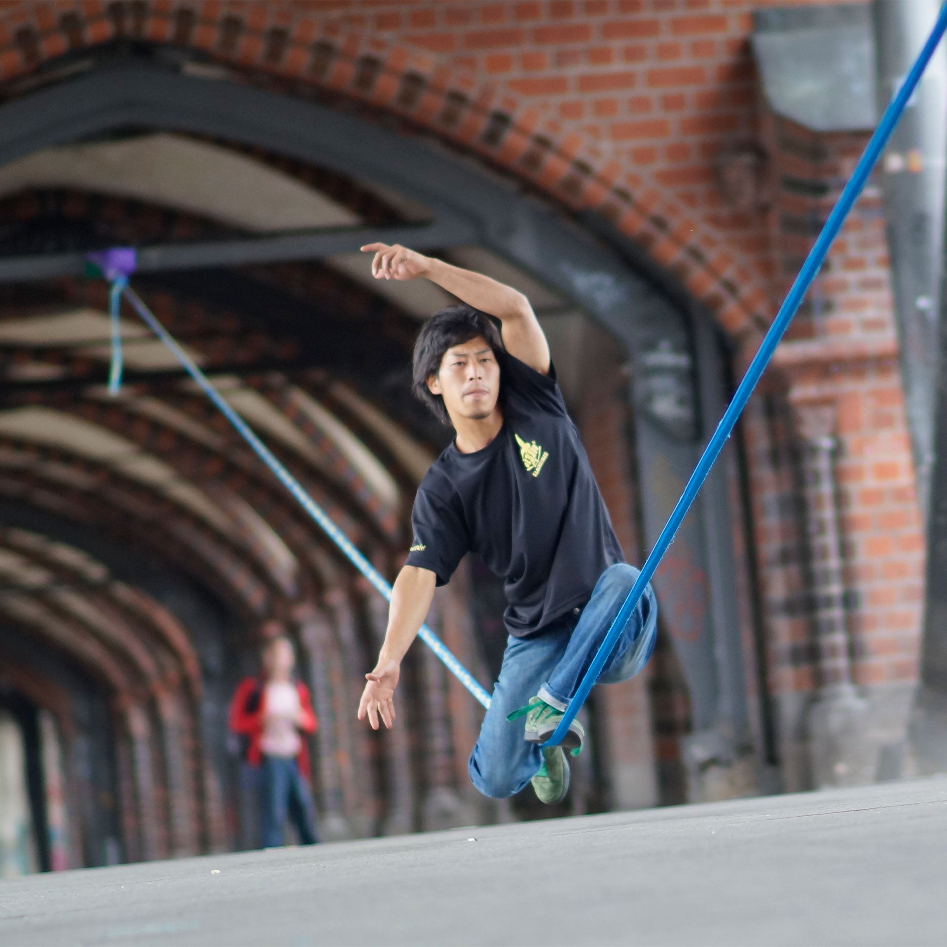 Gibbon - Slackline-Set Flowline Treewear Set - Blue/Yellow - billede 5 | JT-Sport.dk