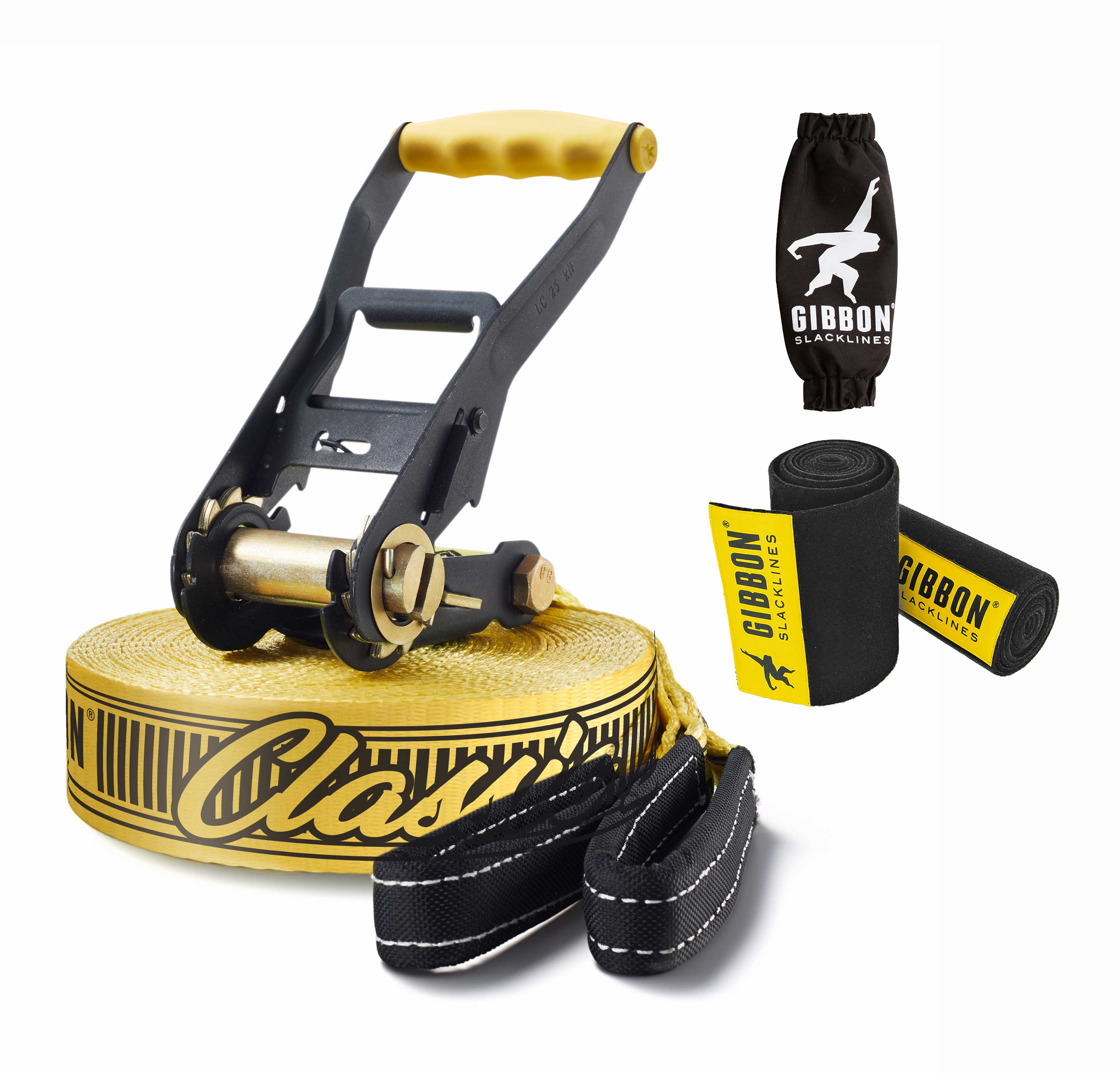 Gibbon - Slackline-Set Classicline Xl Treewear Set - Yellow