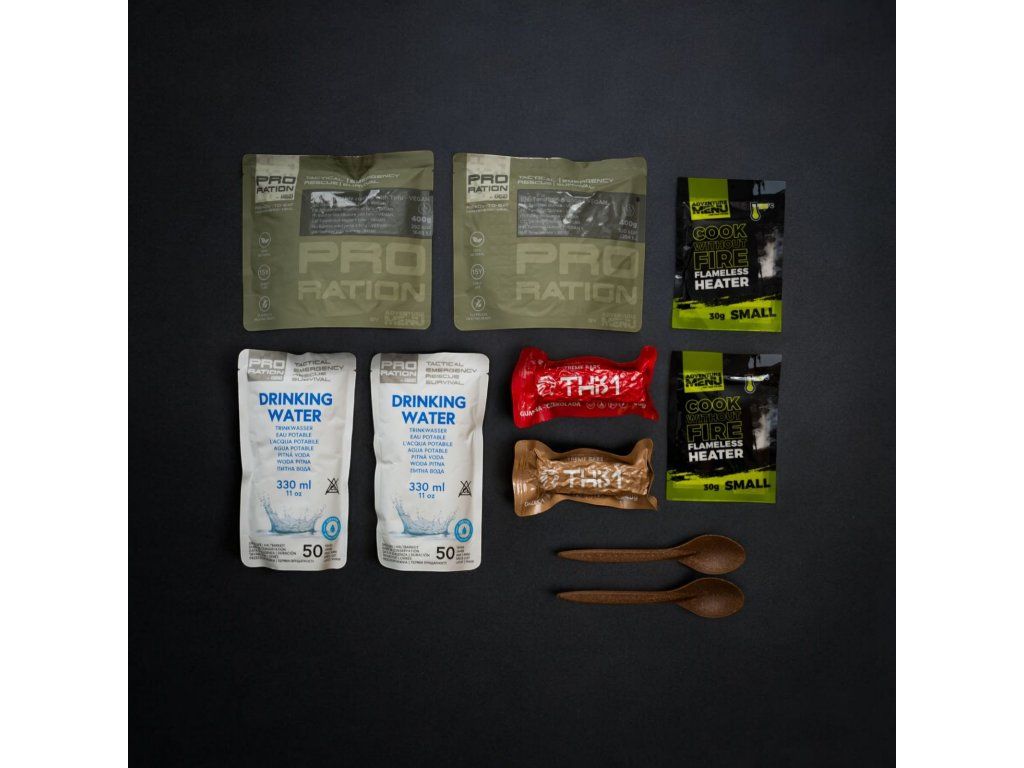Pro-ration Emergency Food/Water Pack Menu Vege, rød pose (2)