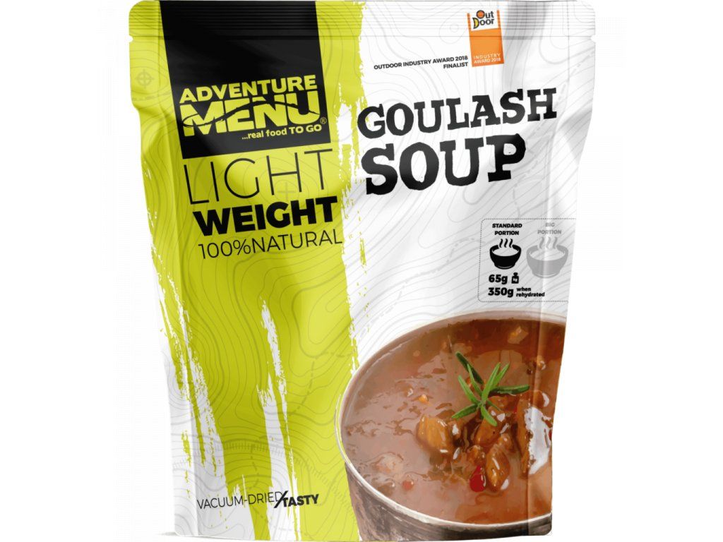 Adventure Menu Gullaschsuppe, frysetørret måltid, grøn/hvid emballage