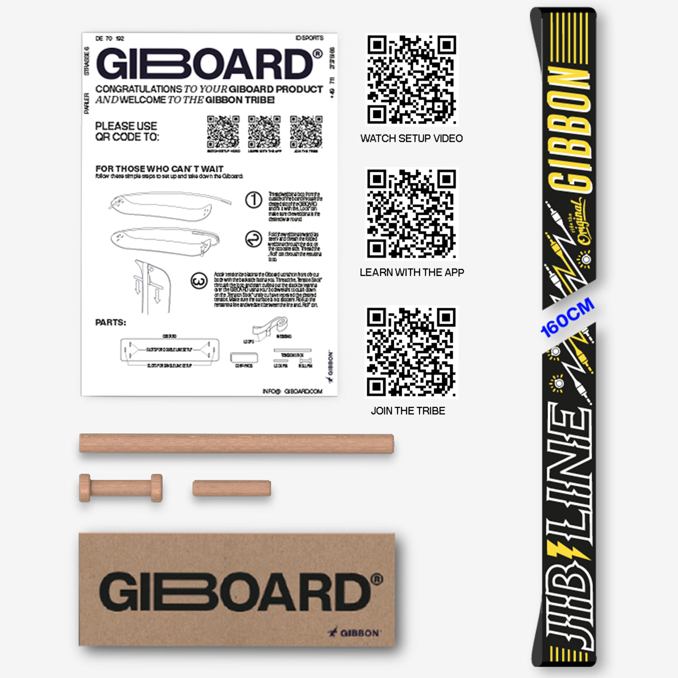 Gibbon - Board Webbing Giboard Webbing Jib - Black