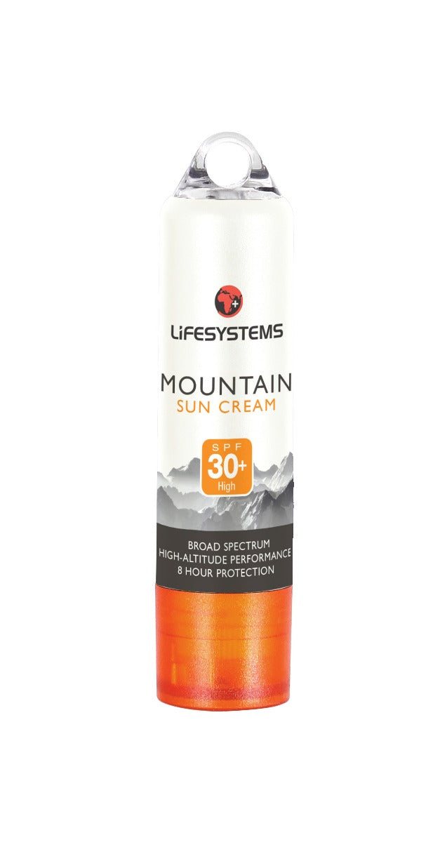 LifeSystems Mountain SPF30 solstift og læbepomade, hvid/orange