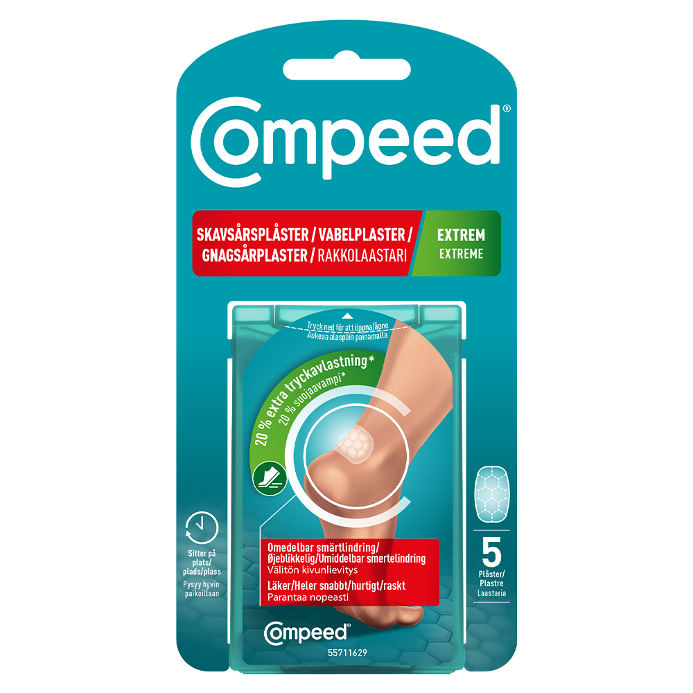Compeed Blister Extreme vabelplaster, 5 stk., turkis emballage