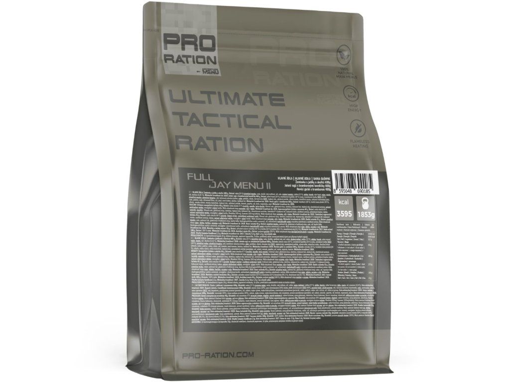 Pro-ration Ultimate Tactical Ration dagsration Menu II, grå pose