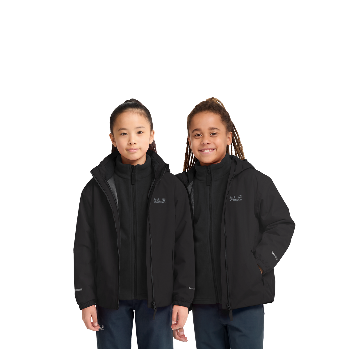 Jack Wolfskin Iceland 3-i-1 børnejakke i sort (2)