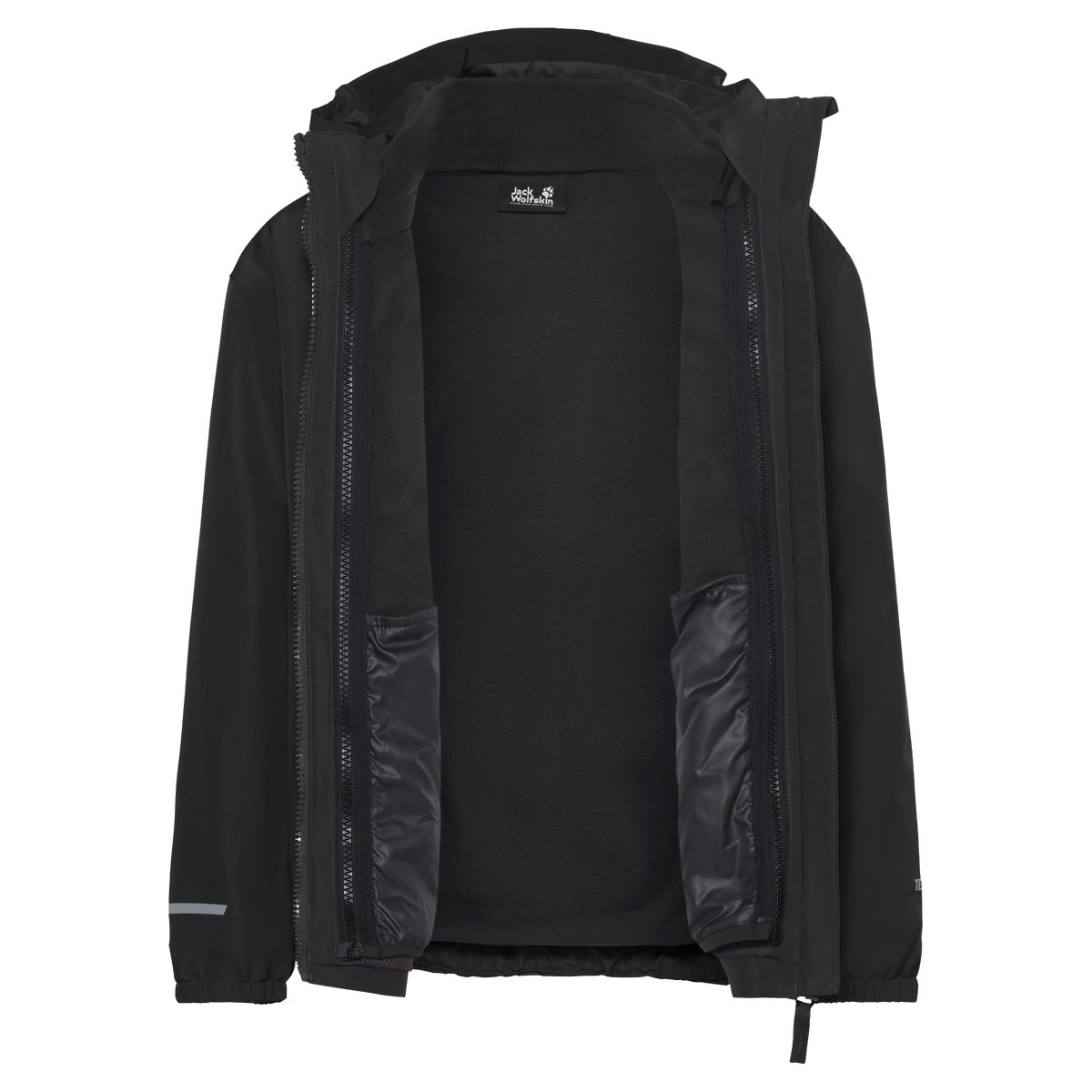 Jack Wolfskin Iceland 3-i-1 børnejakke i sort (4)