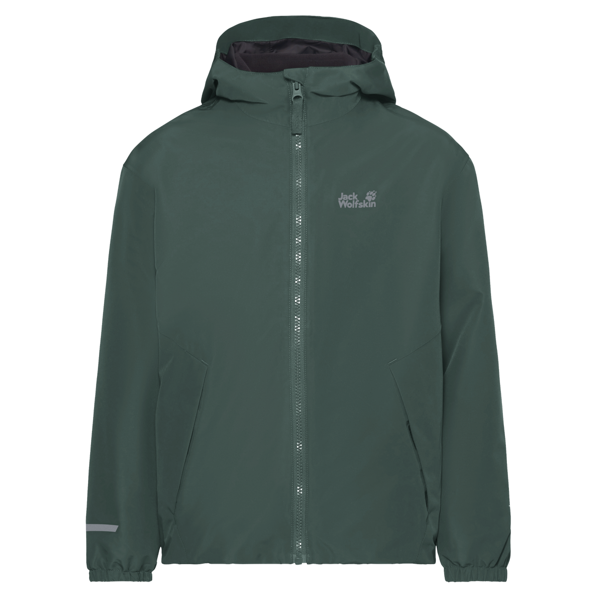 Jack Wolfskin Iceland 3-i-1 børnejakke i mørkegrøn