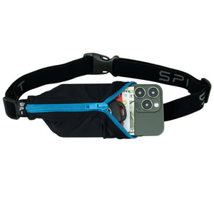 SPIbelt - Løbebælte Original Pocket Belt - Black/Turquoise Zipper