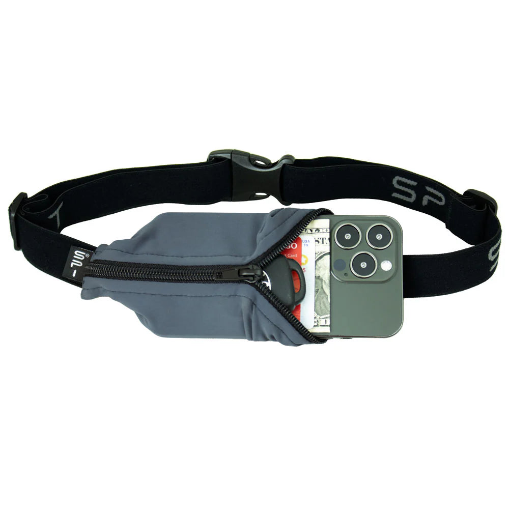 SPIbelt - Løbebælte Original Pocket Belt - Anthracite/Black Zipper