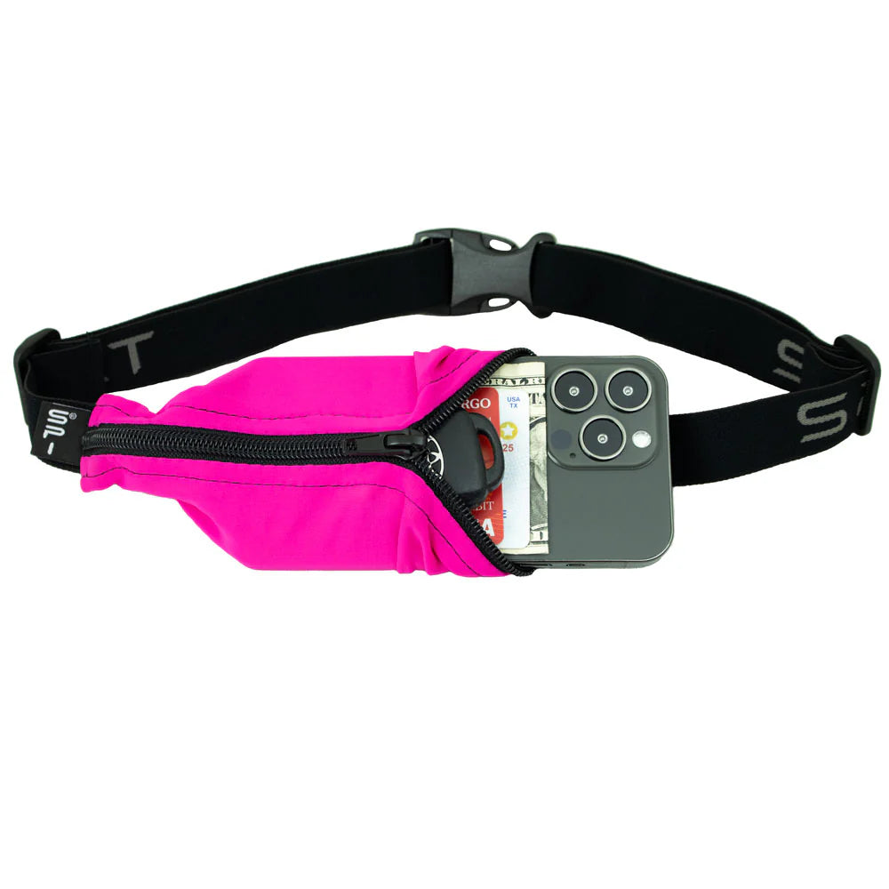 SPIbelt - Løbebælte Original Pocket Belt - Fuchsia/Black Zipper