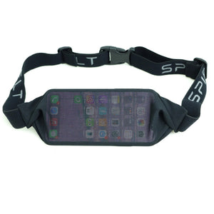 SPIbelt - Løbebælte Original Pocket Belt - Transparent Mesh Black/Black Zipper