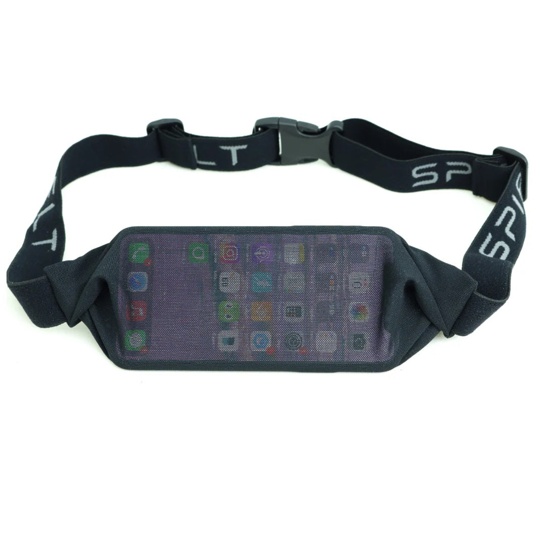 SPIbelt - Løbebælte Original Pocket Belt - Transparent Mesh Black/Black Zipper