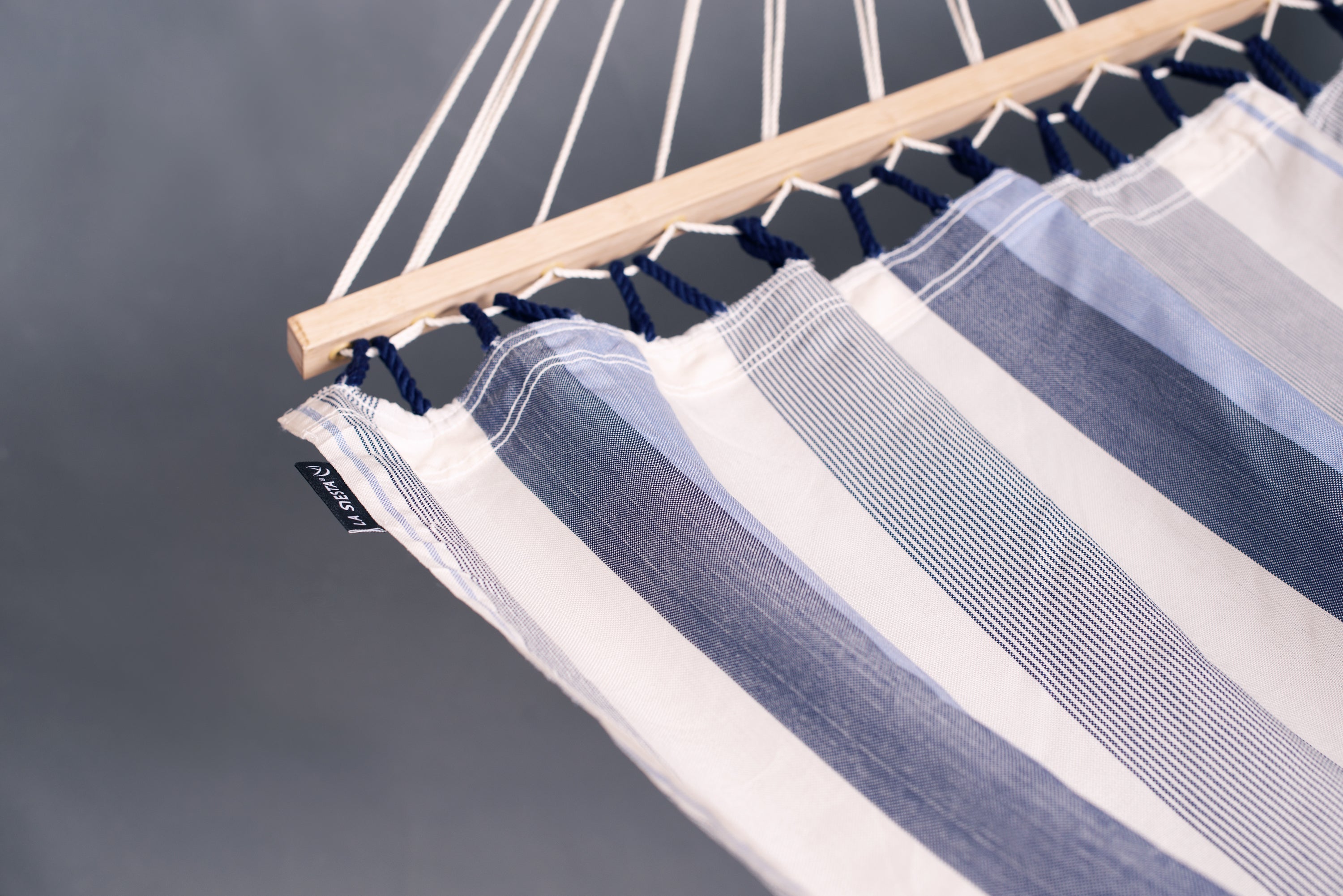 LA SIESTA® - Alisio Dobbelt-hængekøje med tværpind outdoor - Sea Salt