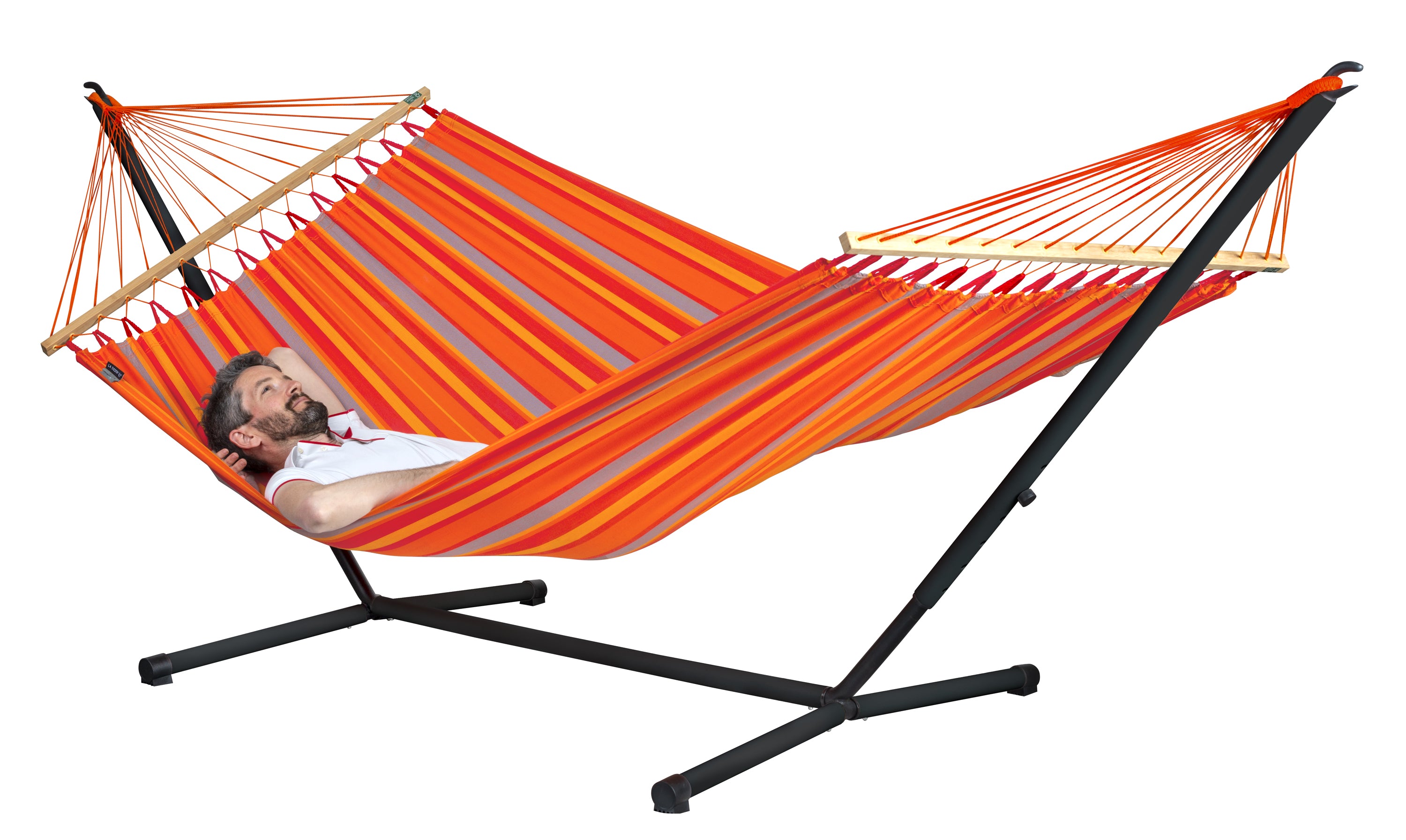 LA SIESTA® - Nautico stativ til dobbelt-hængekøjer  - Anthracite