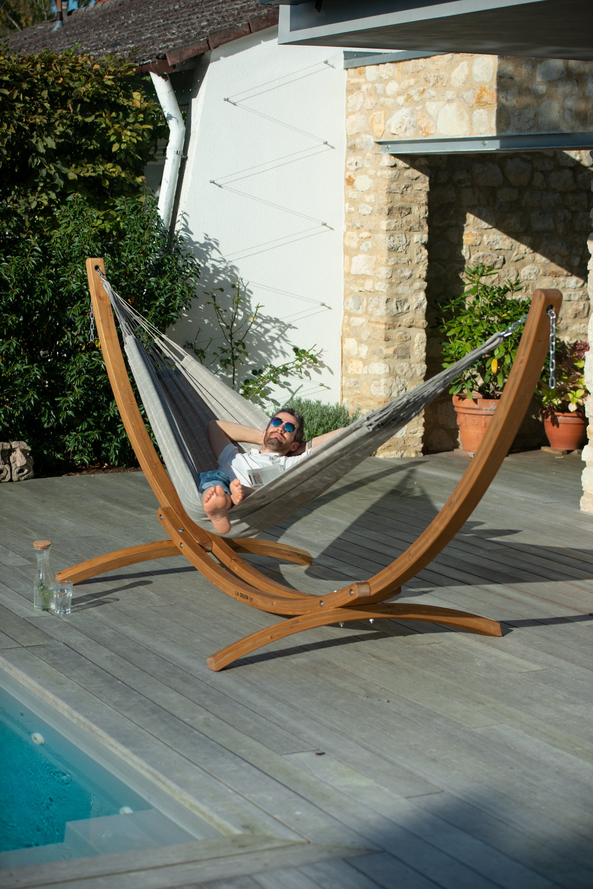 LA SIESTA® - Brisa Kingsize-hængekøje outdoor - Almond