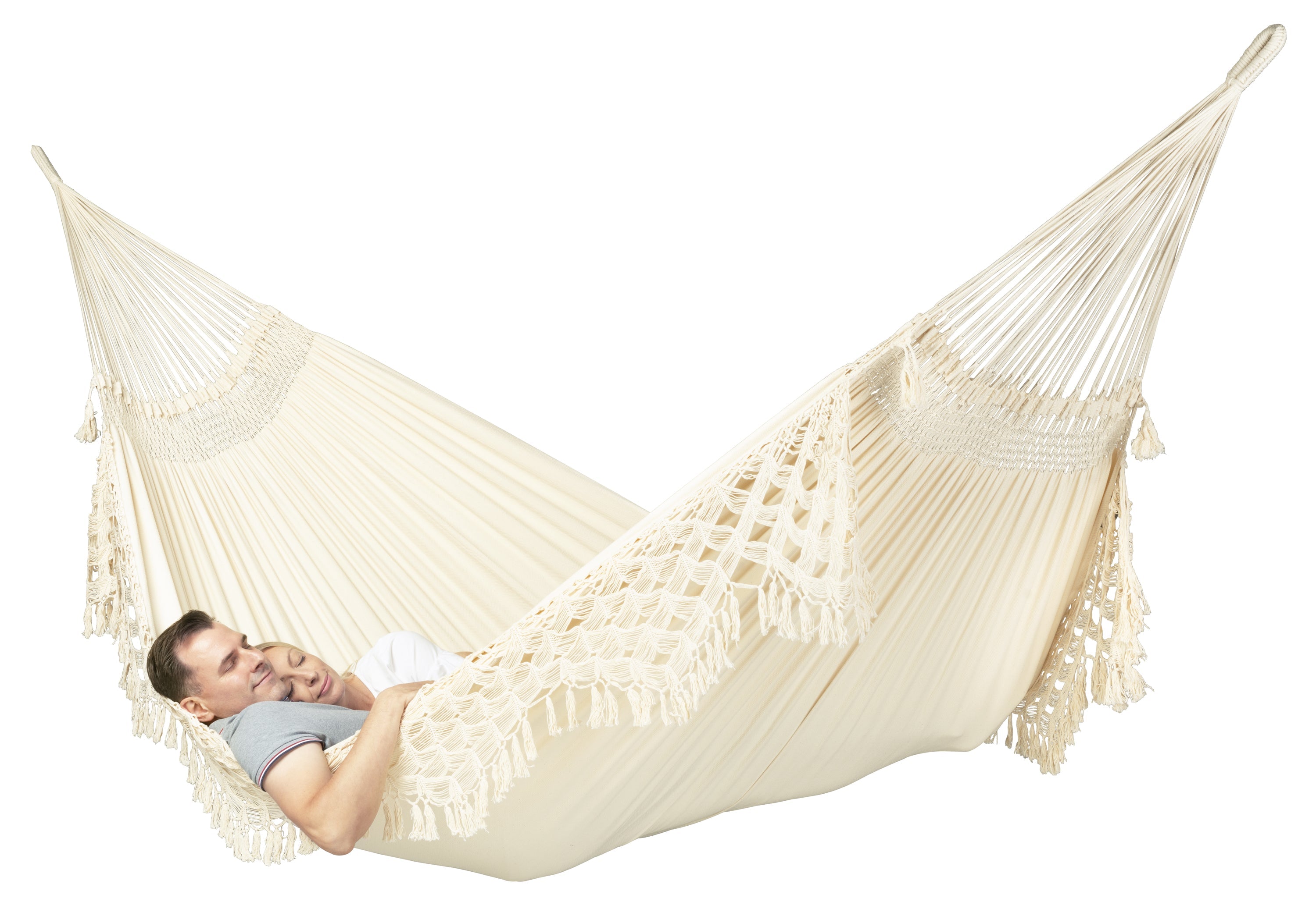 LA SIESTA® - Bossanova Kingsize-hængekøje i økologisk bomuld - Latte