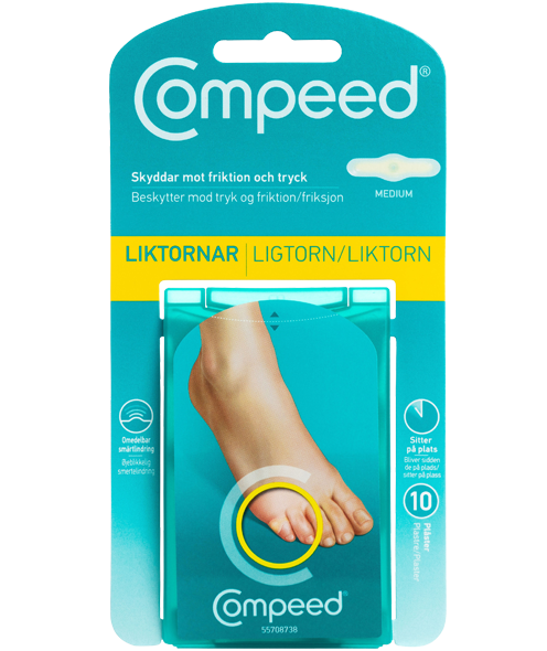 Compeed Ligtorneplaster Medium, 10 stk., turkis emballage