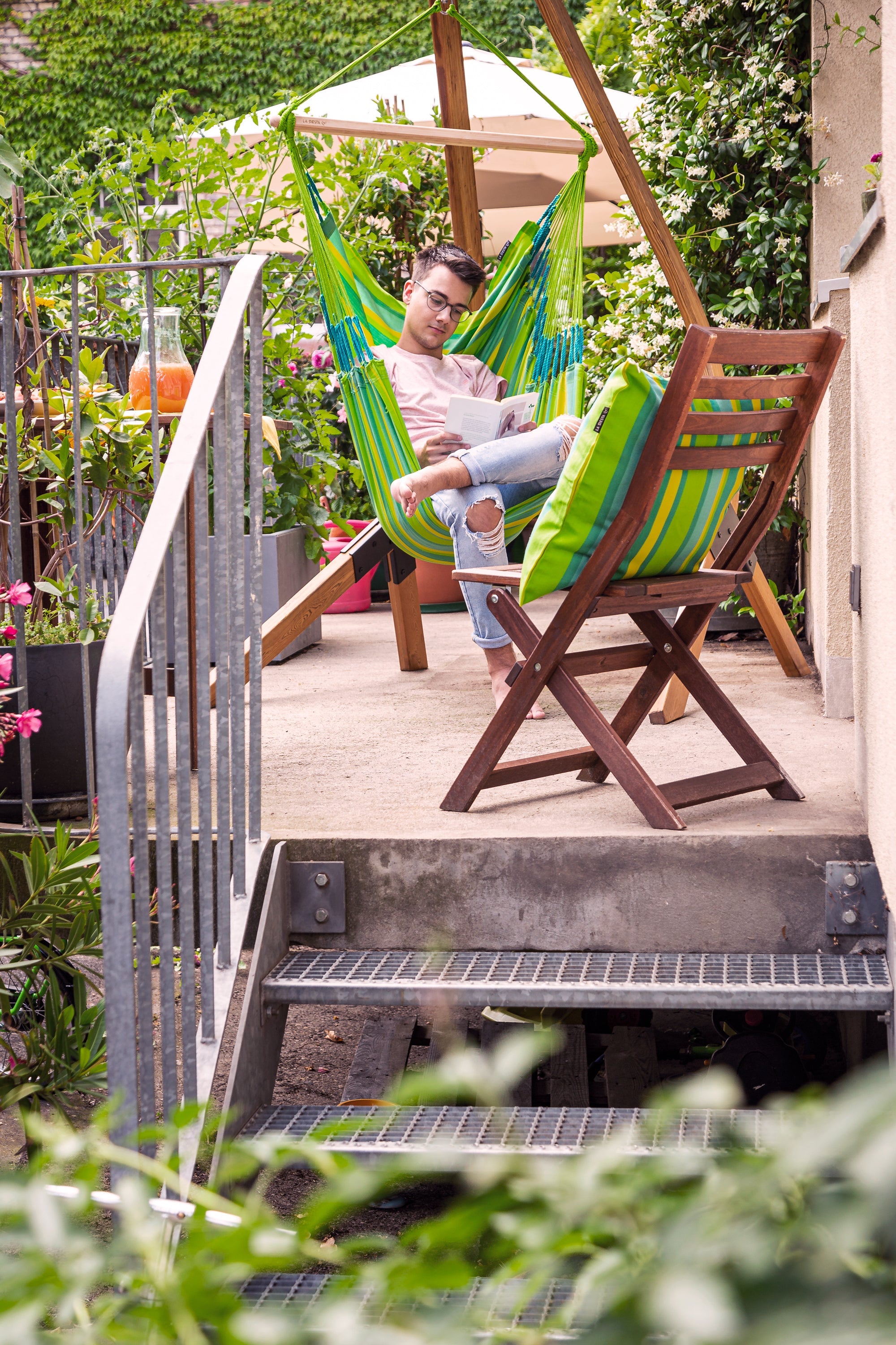 LA SIESTA® - Domingo Basic hængestol outdoor - Lime