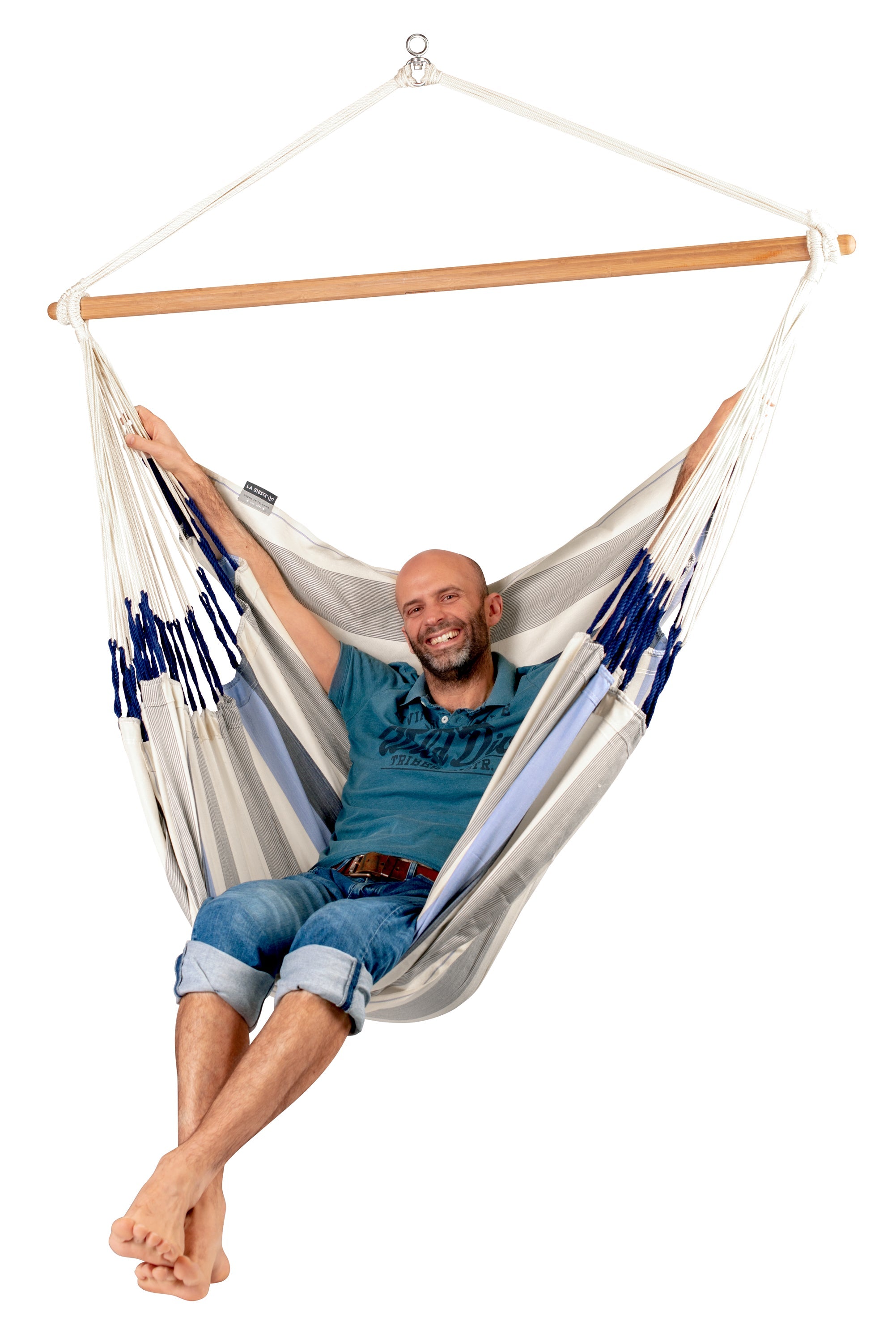 LA SIESTA® - Domingo Kingsize hængestol outdoor - Sea Salt