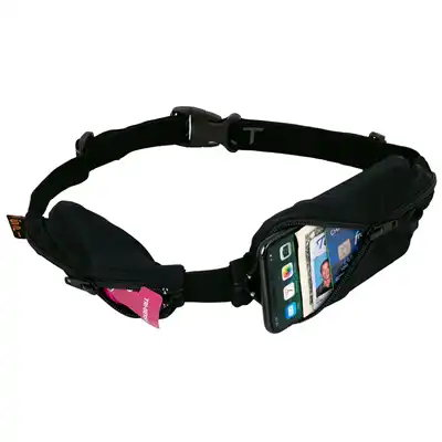 SPIbelt - Løbebælte Dual Pocket 8.9 - Black/Black Zipper