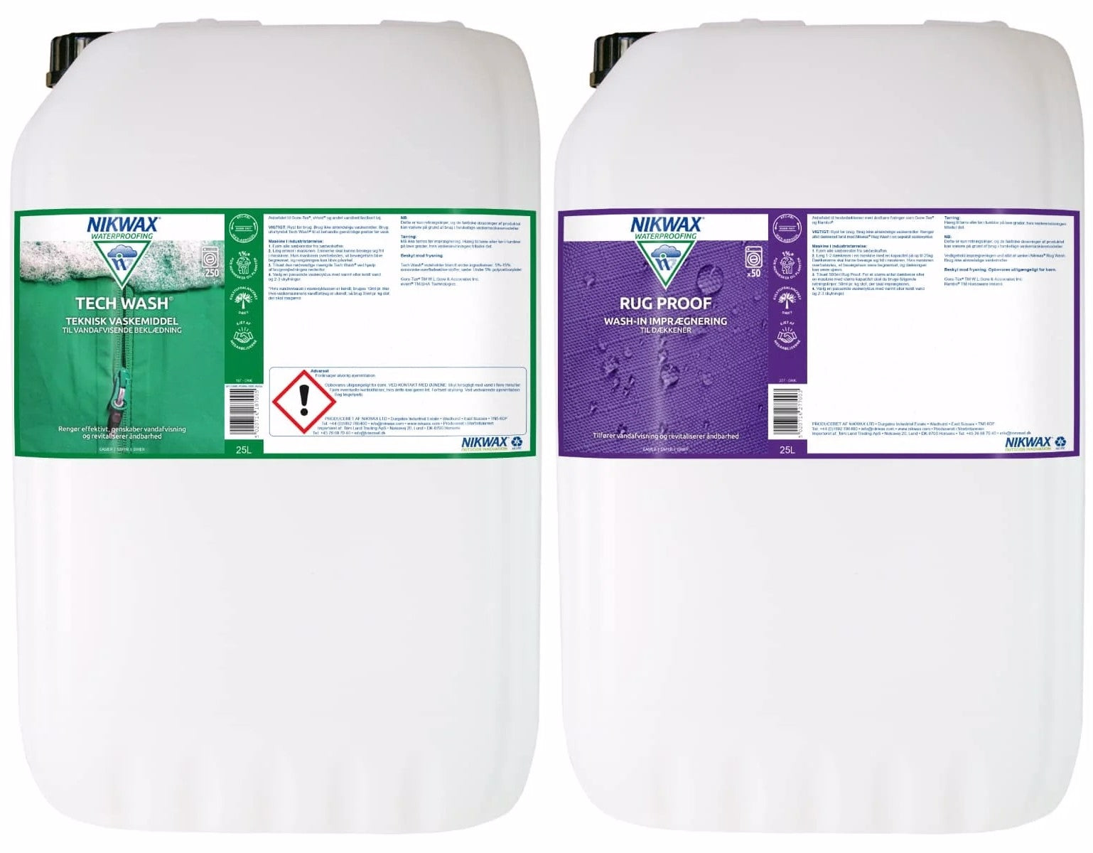 Nikwax - Duo pakke Tech Wash/Rug Proof 2 x 25 L