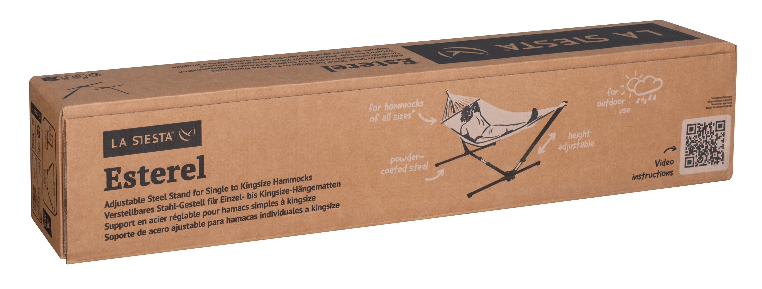 LA SIESTA® - Esterel stativ til single- eller kingsize-hængekøjer  - Anthracite