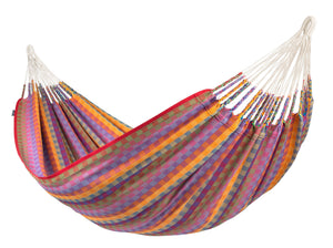 LA SIESTA® - Flora dobbelt-hængekøje i økologisk bomuld - Flowers