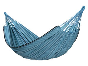 LA SIESTA® - Flora dobbelt-hængekøje i økologisk bomuld - Blue Zebra