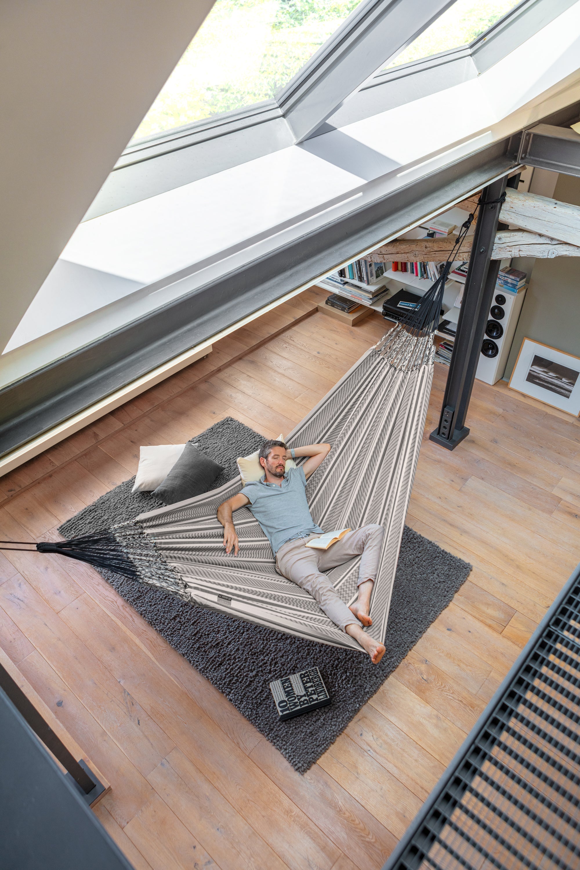 LA SIESTA® - Flora Kingsize-hængekøje i økologisk bomuld - Zebra