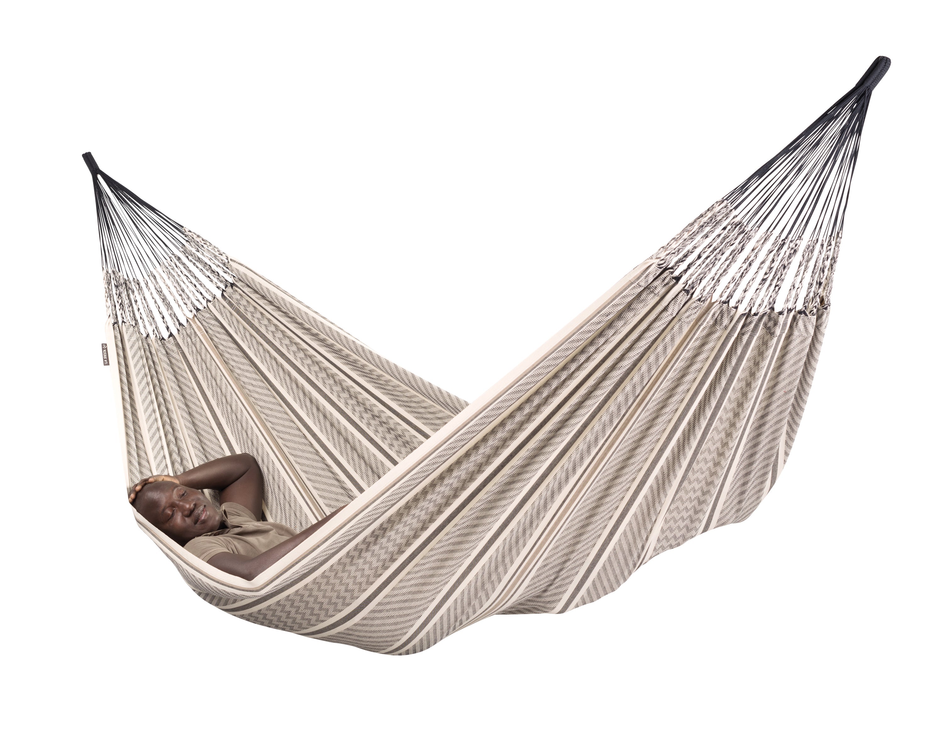 LA SIESTA® - Flora Kingsize-hængekøje i økologisk bomuld - Zebra