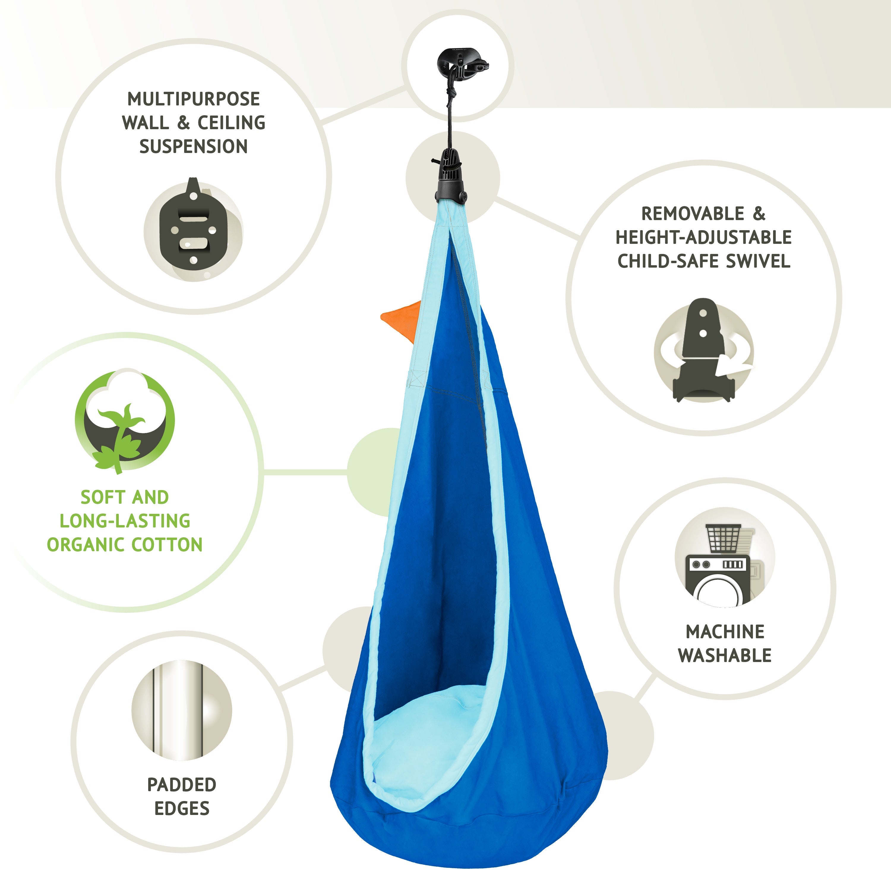 LA SIESTA® - Joki Hængekøjehule  inkl. ophæng  - Dolphy