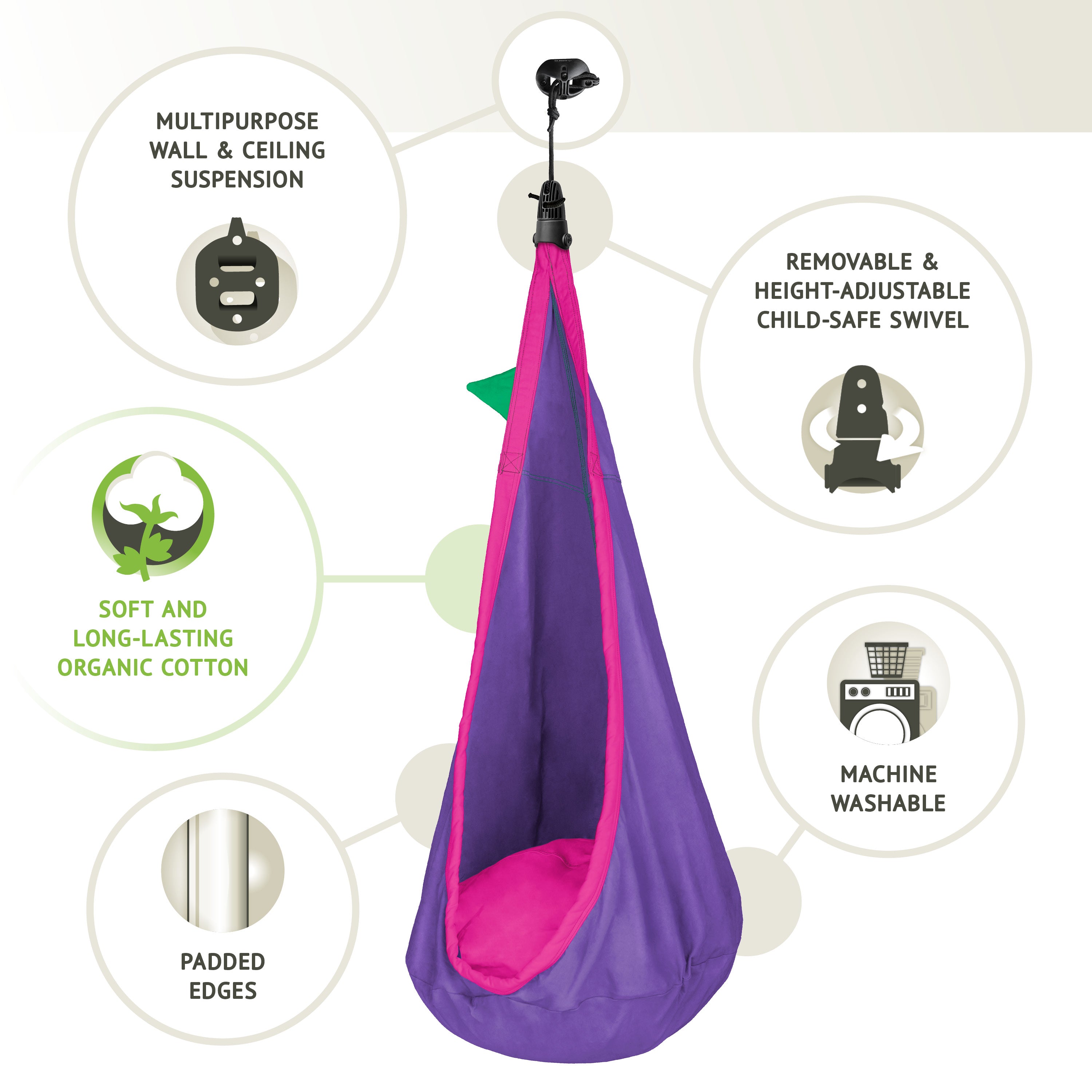 LA SIESTA® - Joki Hængekøjehule  inkl. ophæng  - Lilly